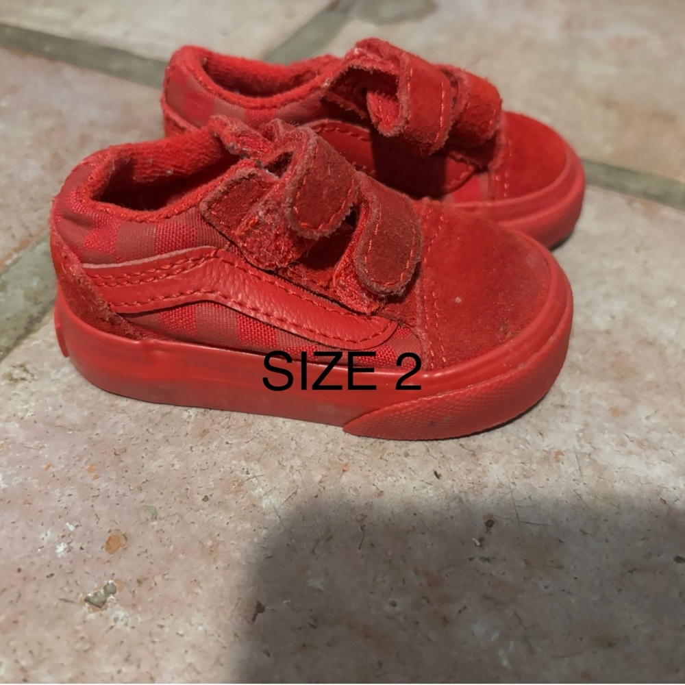 Vans Red Sneakers Comfortable Canvas Slip-On